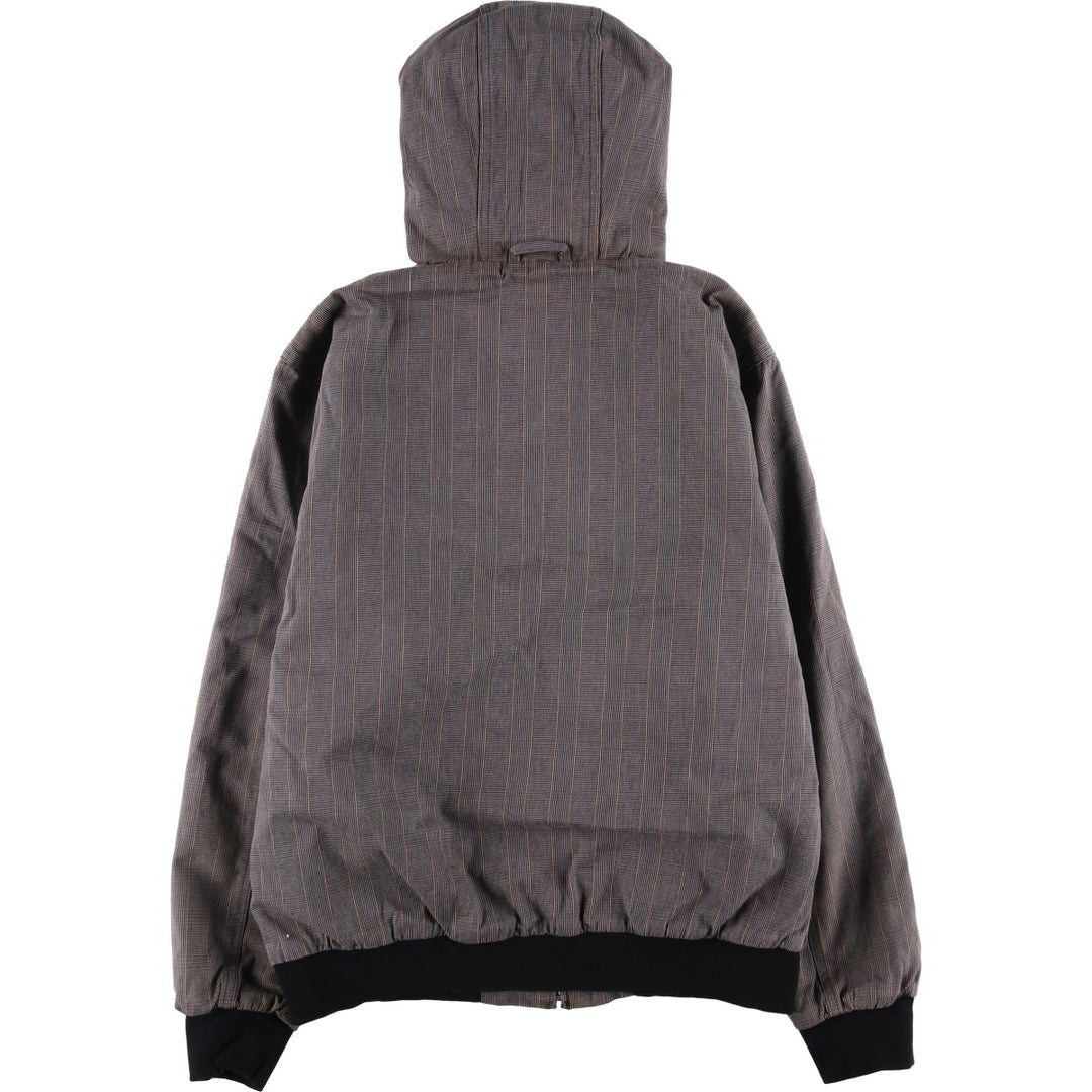Carhartt Active Jacket, Gun Club Check, Hooded, Padded Work Jacket, Men's Size L cotton gray type Vintage Second Hand
