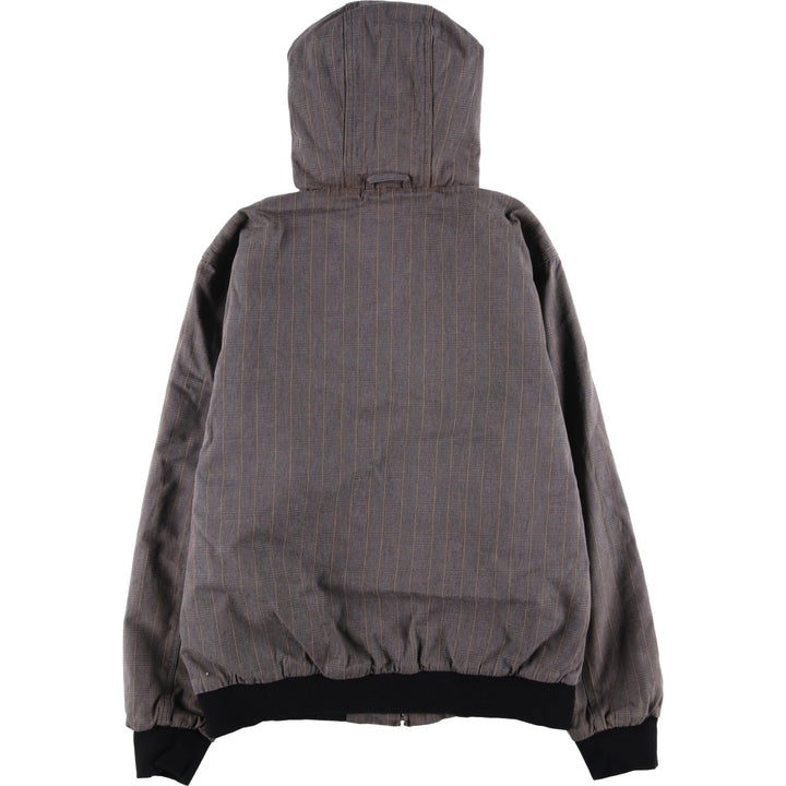 Carhartt Active Jacket, Gun Club Check, Hooded, Padded Work Jacket, Men's Size L cotton gray type Vintage Second Hand