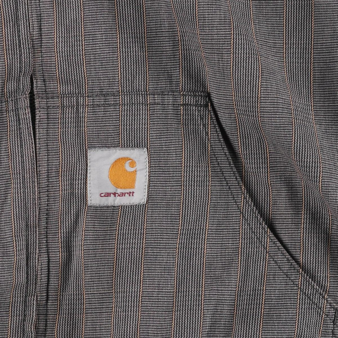 Carhartt Active Jacket, Gun Club Check, Hooded, Padded Work Jacket, Men's Size L cotton gray type Vintage Second Hand
