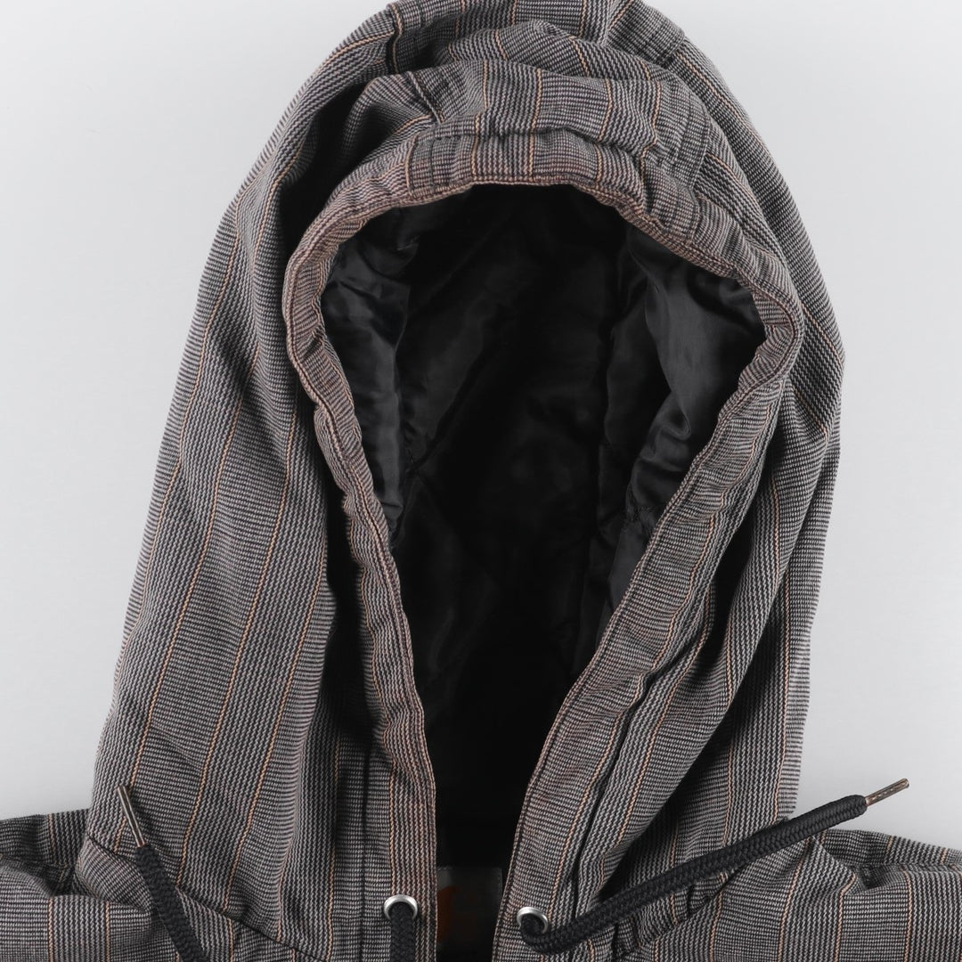 Carhartt Active Jacket, Gun Club Check, Hooded, Padded Work Jacket, Men's Size L cotton gray type Vintage Second Hand