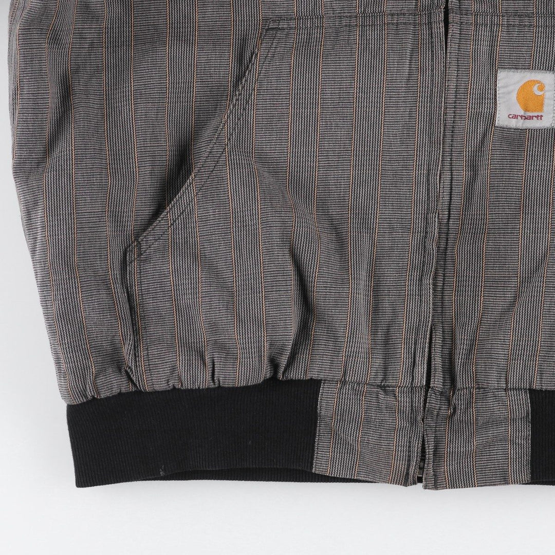Carhartt Active Jacket, Gun Club Check, Hooded, Padded Work Jacket, Men's Size L cotton gray type Vintage Second Hand