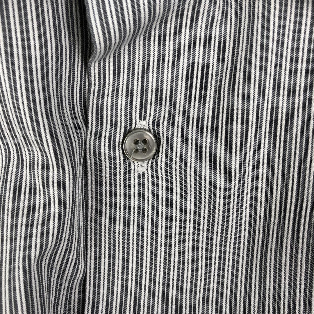 90s-00'S Vintage Calvin Klein Long Sleeve Cotton Striped Shirt, Men's Size XL cotton gray type Vintage Second Hand