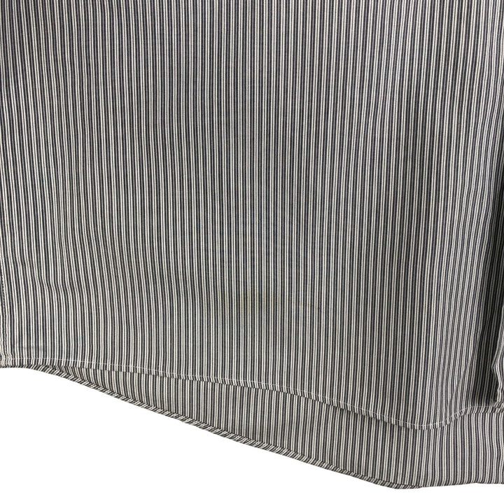 90s-00'S Vintage Calvin Klein Long Sleeve Cotton Striped Shirt, Men's Size XL cotton gray type Vintage Second Hand
