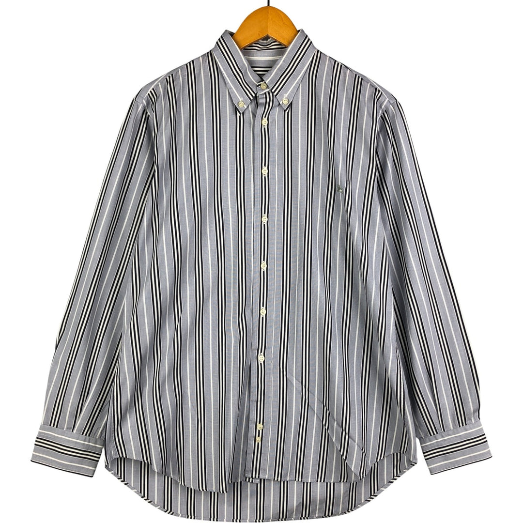 Burberry's LONDON Multi-Stripe Long Sleeve Button-Down Striped Shirt, Men's XL unclear Blue type light blue Vintage Second Hand