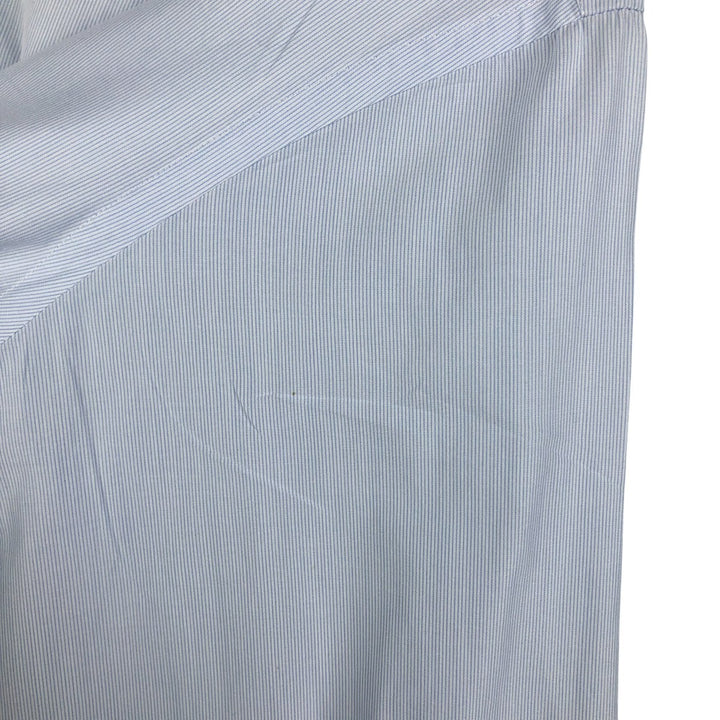 Burberry's LONDON wide-collar long-sleeved cotton striped shirt, made in Spain, men's size M cotton Blue type light blue Vintage Second Hand