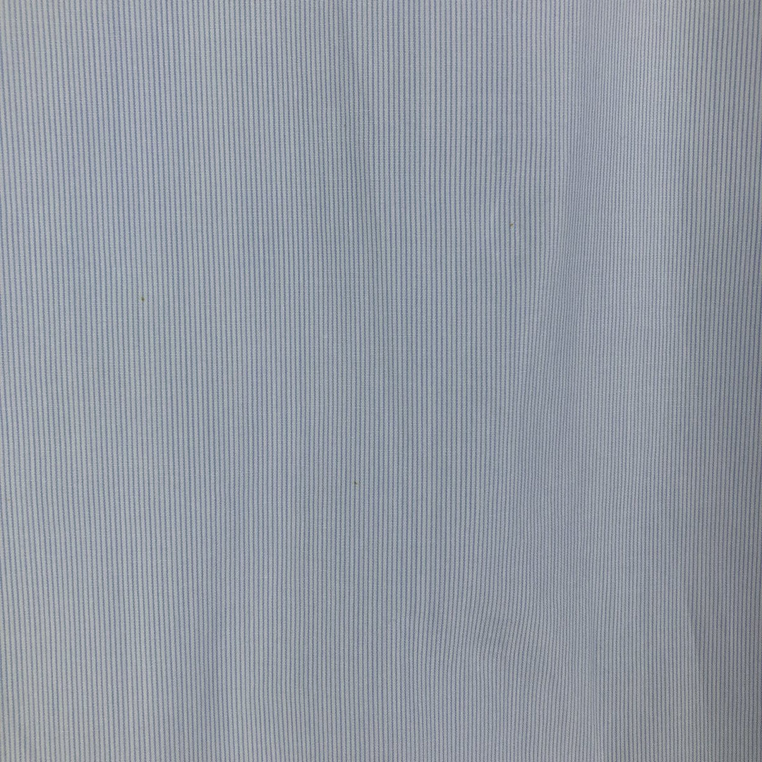 Burberry's LONDON wide-collar long-sleeved cotton striped shirt, made in Spain, men's size M cotton Blue type light blue Vintage Second Hand