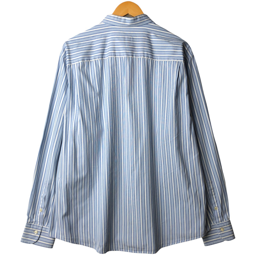 Burberry's LONDON Multi-Stripe Long Sleeve Cotton Striped Shirt, Men's XL cotton Blue type light blue Vintage Second Hand