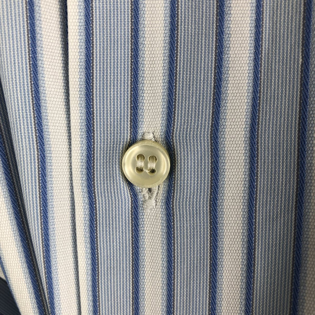 Burberry's LONDON Multi-Stripe Long Sleeve Cotton Striped Shirt, Men's XL cotton Blue type light blue Vintage Second Hand