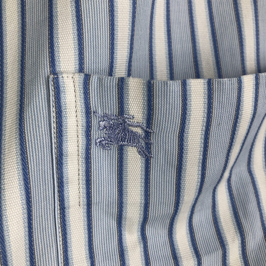 Burberry's LONDON Multi-Stripe Long Sleeve Cotton Striped Shirt, Men's XL cotton Blue type light blue Vintage Second Hand