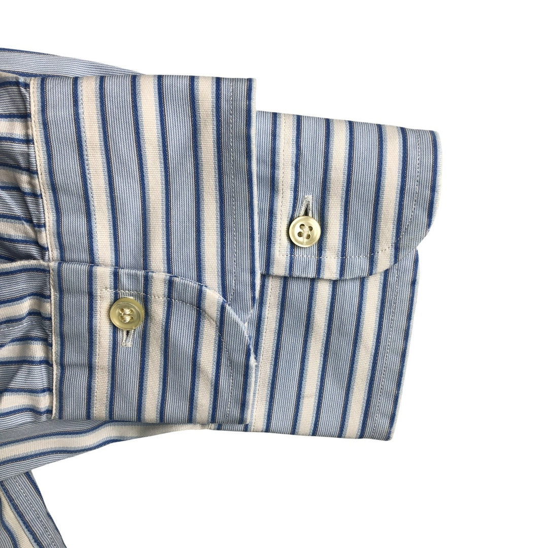 Burberry's LONDON Multi-Stripe Long Sleeve Cotton Striped Shirt, Men's XL cotton Blue type light blue Vintage Second Hand