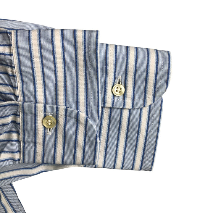 Burberry's LONDON Multi-Stripe Long Sleeve Cotton Striped Shirt, Men's XL cotton Blue type light blue Vintage Second Hand