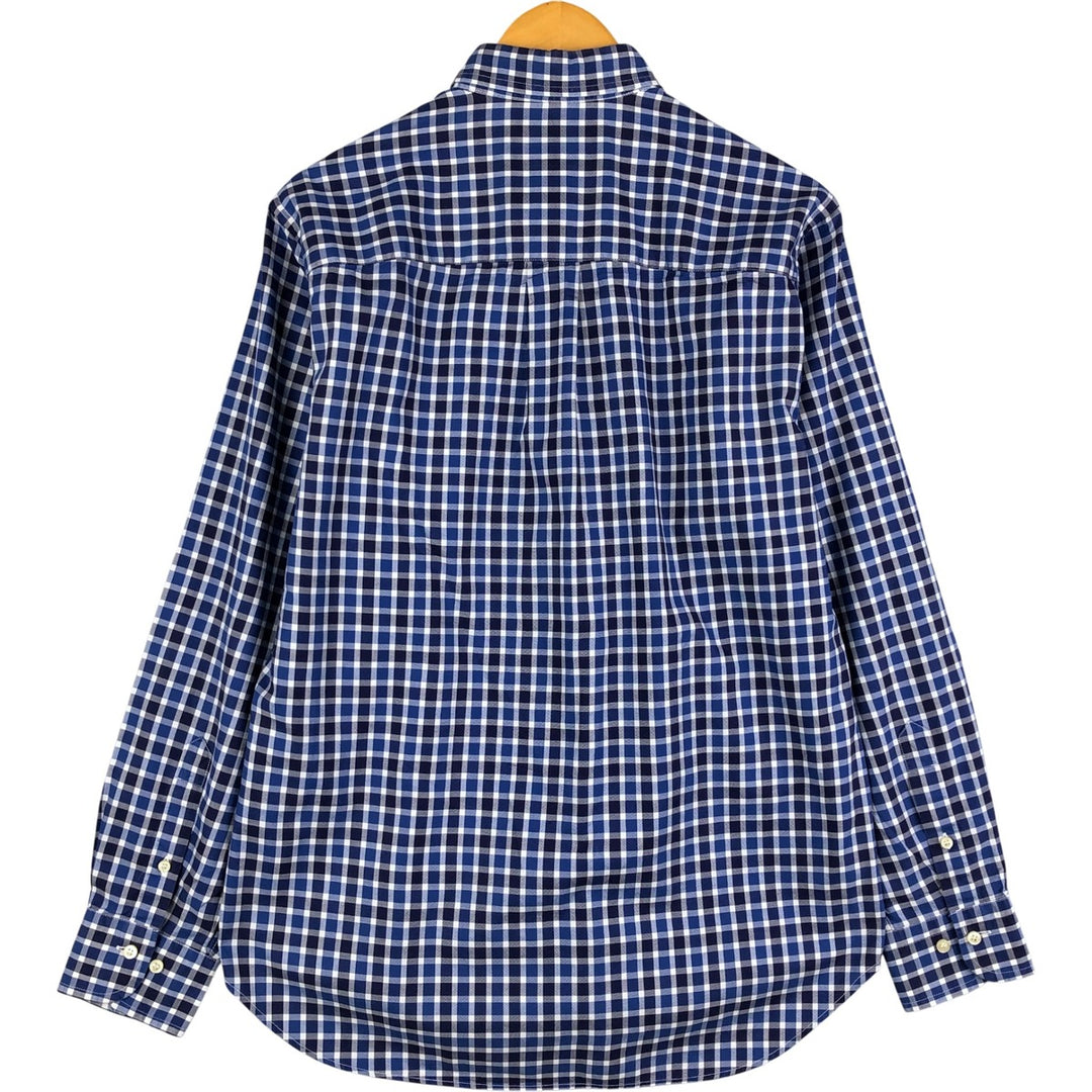 Burberry's BURBERRY LONDON long-sleeved button-down check shirt, men's size M unclear navy blue type Vintage Second Hand