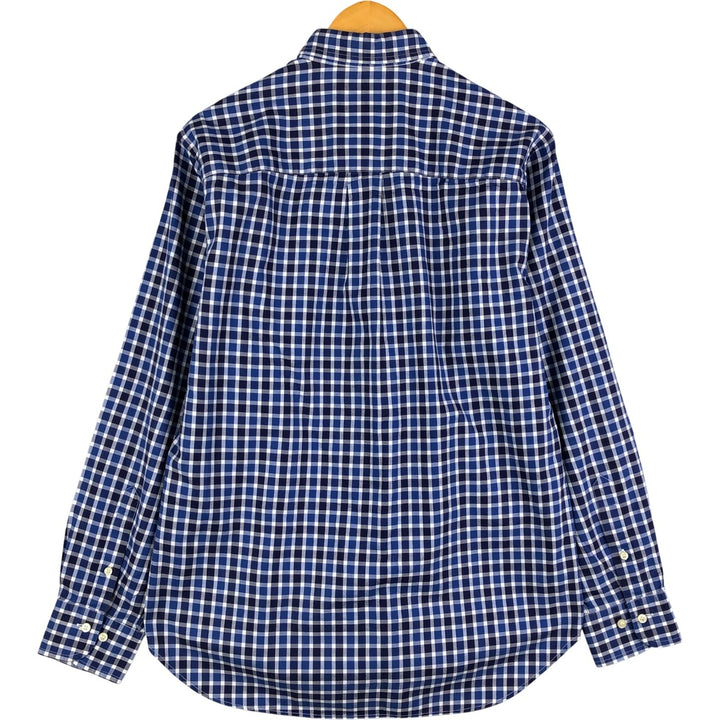 Burberry's BURBERRY LONDON long-sleeved button-down check shirt, men's size M unclear navy blue type Vintage Second Hand