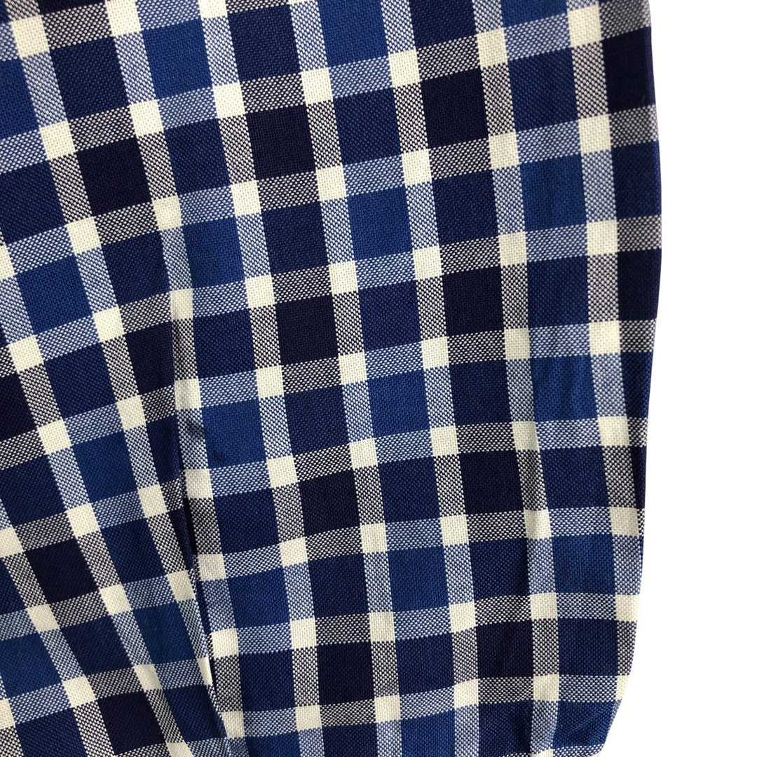 Burberry's BURBERRY LONDON long-sleeved button-down check shirt, men's size M unclear navy blue type Vintage Second Hand