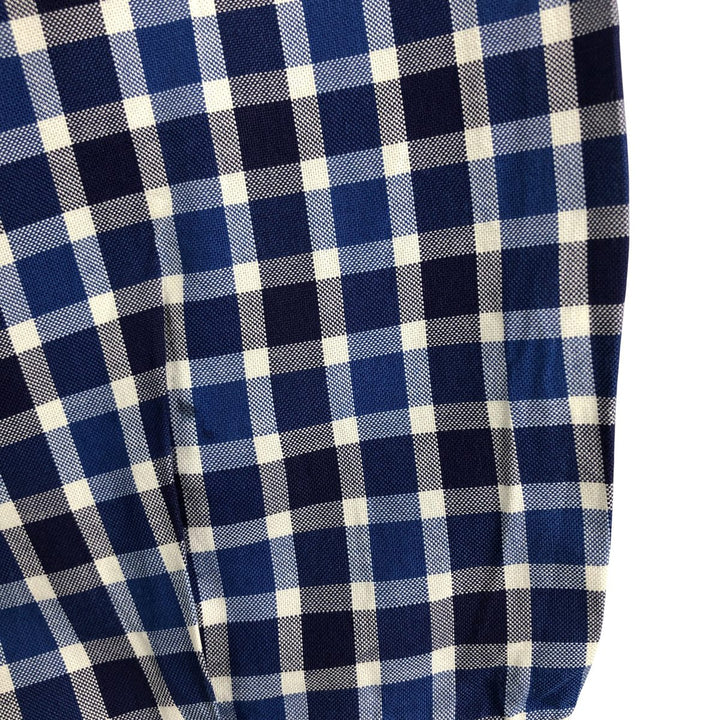 Burberry's BURBERRY LONDON long-sleeved button-down check shirt, men's size M unclear navy blue type Vintage Second Hand