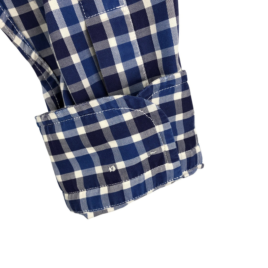 Burberry's BURBERRY LONDON long-sleeved button-down check shirt, men's size M unclear navy blue type Vintage Second Hand