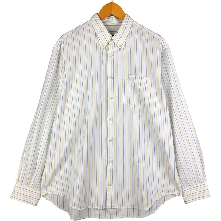 Burberry's LONDON Multi-Stripe Long Sleeve Button-Down Striped Shirt, Men's XL cotton white type Vintage Second Hand