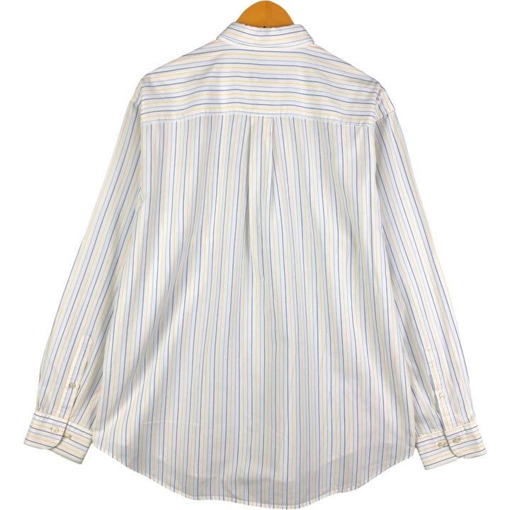 Burberry's LONDON Multi-Stripe Long Sleeve Button-Down Striped Shirt, Men's XL cotton white type Vintage Second Hand