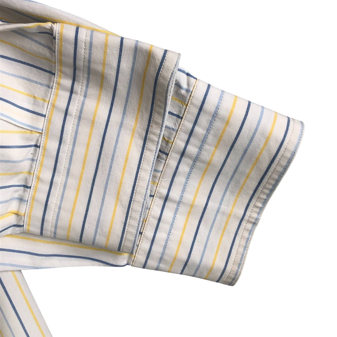 Burberry's LONDON Multi-Stripe Long Sleeve Button-Down Striped Shirt, Men's XL cotton white type Vintage Second Hand