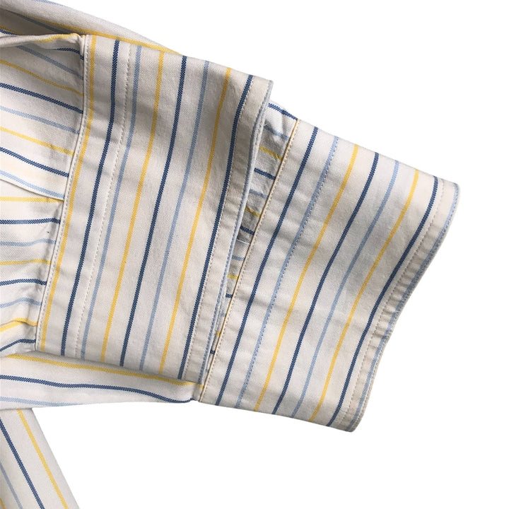 Burberry's LONDON Multi-Stripe Long Sleeve Button-Down Striped Shirt, Men's XL cotton white type Vintage Second Hand