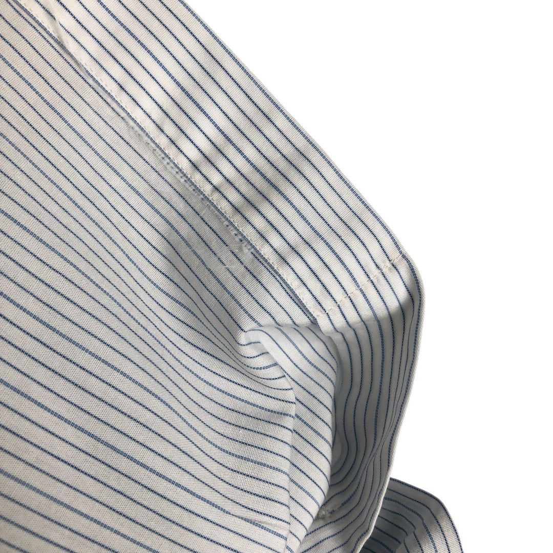 Burberry's LONDON long-sleeved cotton striped shirt, men's size L unclear white type Vintage Second Hand