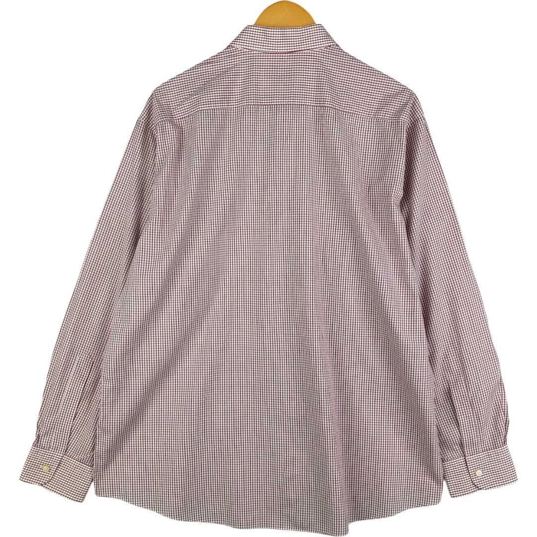 Burberry's BURBERRYS OF LONDON Wide Collar Long Sleeve Cotton Striped Shirt, Men's Size L unclear white type Vintage Second Hand