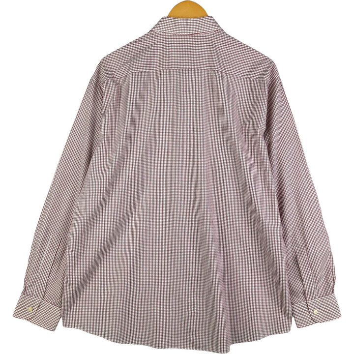 Burberry's BURBERRYS OF LONDON Wide Collar Long Sleeve Cotton Striped Shirt, Men's Size L unclear white type Vintage Second Hand