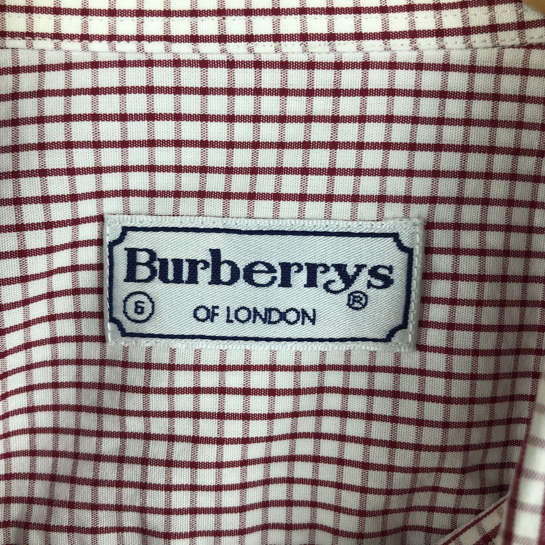 Burberry's BURBERRYS OF LONDON Wide Collar Long Sleeve Cotton Striped Shirt, Men's Size L unclear white type Vintage Second Hand