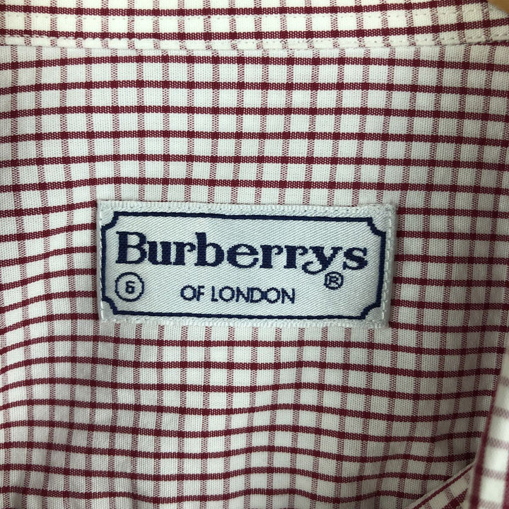 Burberry's BURBERRYS OF LONDON Wide Collar Long Sleeve Cotton Striped Shirt, Men's Size L unclear white type Vintage Second Hand