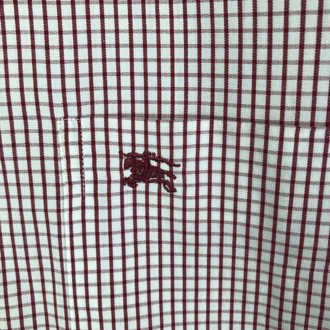 Burberry's BURBERRYS OF LONDON Wide Collar Long Sleeve Cotton Striped Shirt, Men's Size L unclear white type Vintage Second Hand