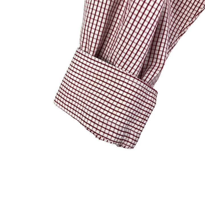 Burberry's BURBERRYS OF LONDON Wide Collar Long Sleeve Cotton Striped Shirt, Men's Size L unclear white type Vintage Second Hand