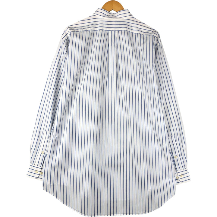 Ralph Lauren YARMOUTH Long Sleeve Button-Down Striped Shirt, Men's Size L cotton white type Vintage Second Hand
