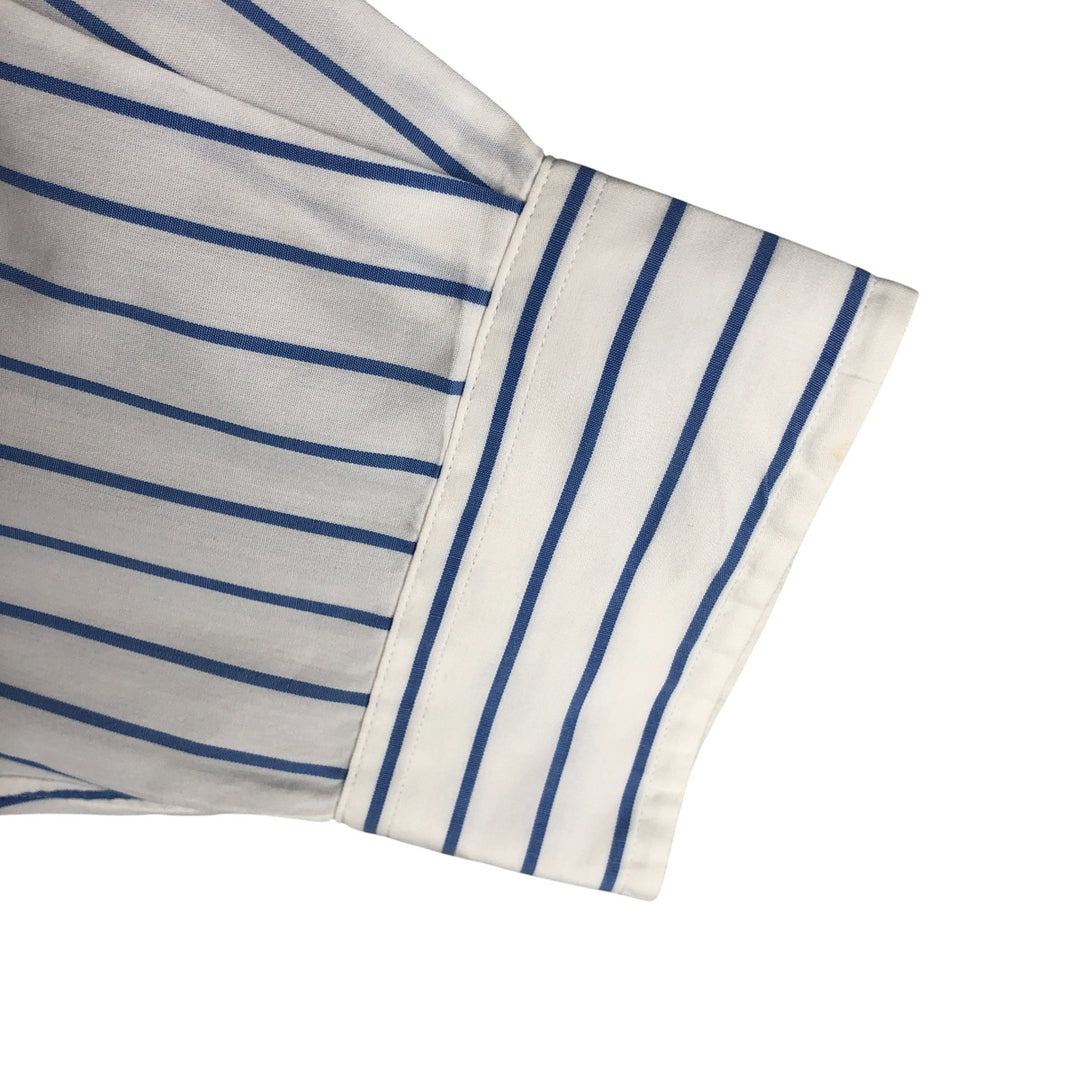 Ralph Lauren YARMOUTH Long Sleeve Button-Down Striped Shirt, Men's Size L cotton white type Vintage Second Hand