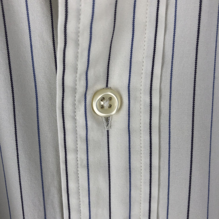 Ralph Lauren BLAKE long sleeve button-down striped shirt, men's size L cotton white type Vintage Second Hand