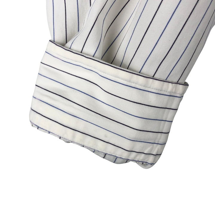Ralph Lauren BLAKE long sleeve button-down striped shirt, men's size L cotton white type Vintage Second Hand