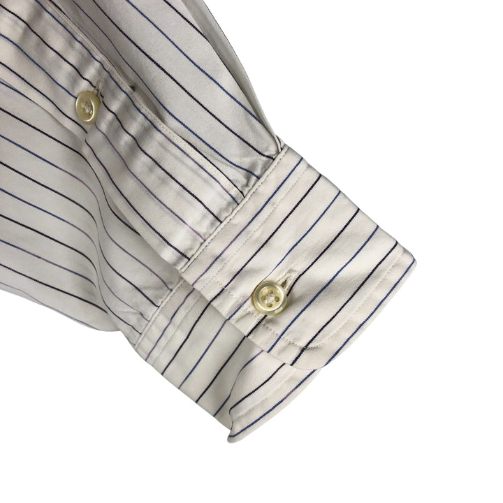 Ralph Lauren BLAKE long sleeve button-down striped shirt, men's size L cotton white type Vintage Second Hand