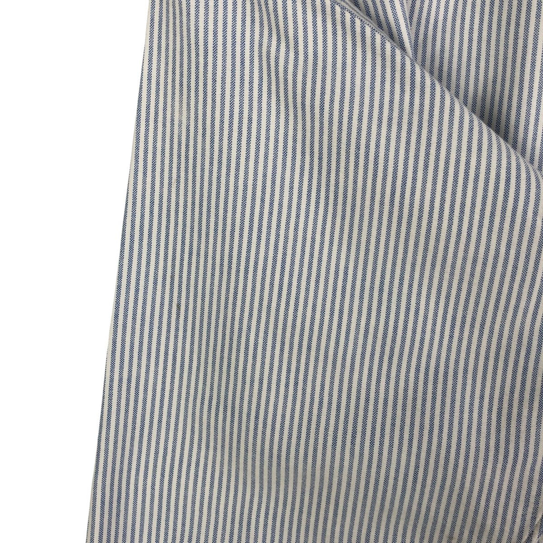 Ralph Lauren Striped Pattern Long Sleeve Button-Down Shirt, Men's Size L cotton white type Vintage Second Hand