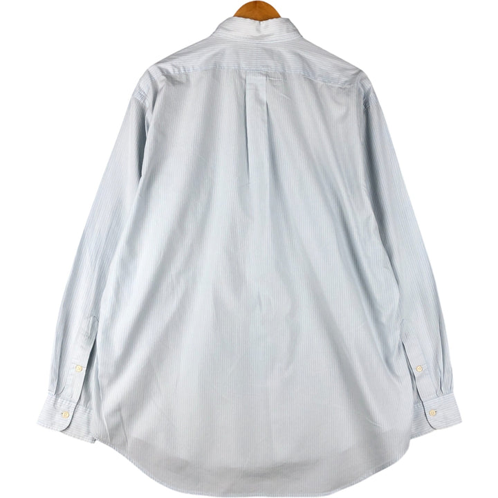 Ralph Lauren BLAIRE long sleeve button down striped shirt, men's size L cotton Blue type light blue Vintage Second Hand