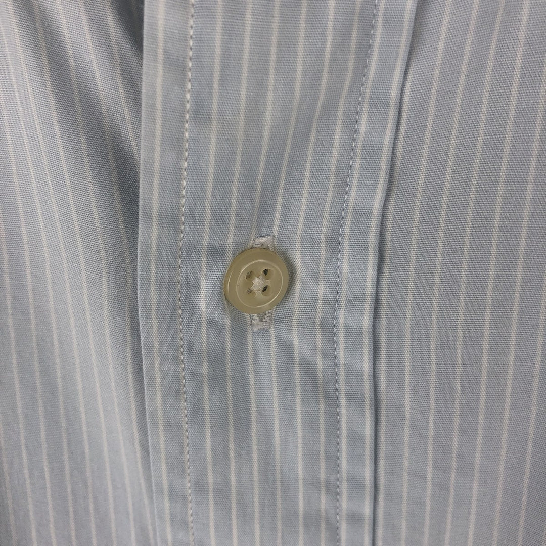 Ralph Lauren BLAIRE long sleeve button down striped shirt, men's size L cotton Blue type light blue Vintage Second Hand