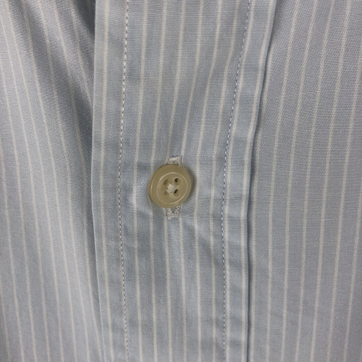 Ralph Lauren BLAIRE long sleeve button down striped shirt, men's size L cotton Blue type light blue Vintage Second Hand