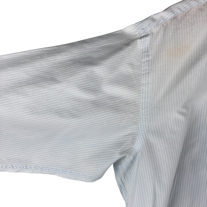 Ralph Lauren BLAIRE long sleeve button down striped shirt, men's size L cotton Blue type light blue Vintage Second Hand