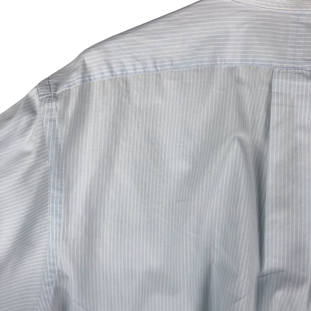 Ralph Lauren BLAIRE long sleeve button down striped shirt, men's size L cotton Blue type light blue Vintage Second Hand