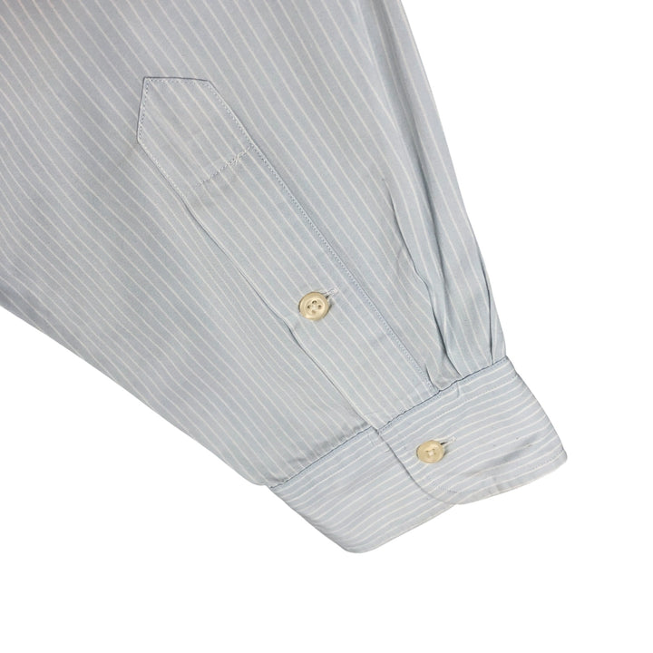 Ralph Lauren BLAIRE long sleeve button down striped shirt, men's size L cotton Blue type light blue Vintage Second Hand