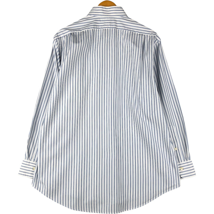 Ralph Lauren POLO by Ralph Lauren REGENY CUSTOM FIT long-sleeved button-down striped shirt, men's size XL cotton white type Vintage Second Hand