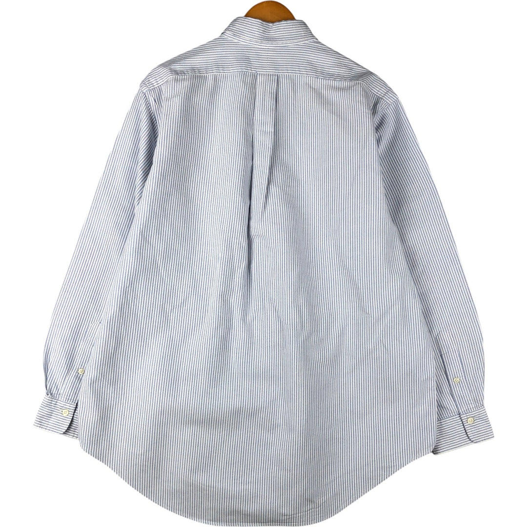 Ralph Lauren long sleeve button down striped shirt, men's XL size cotton white type Vintage Second Hand