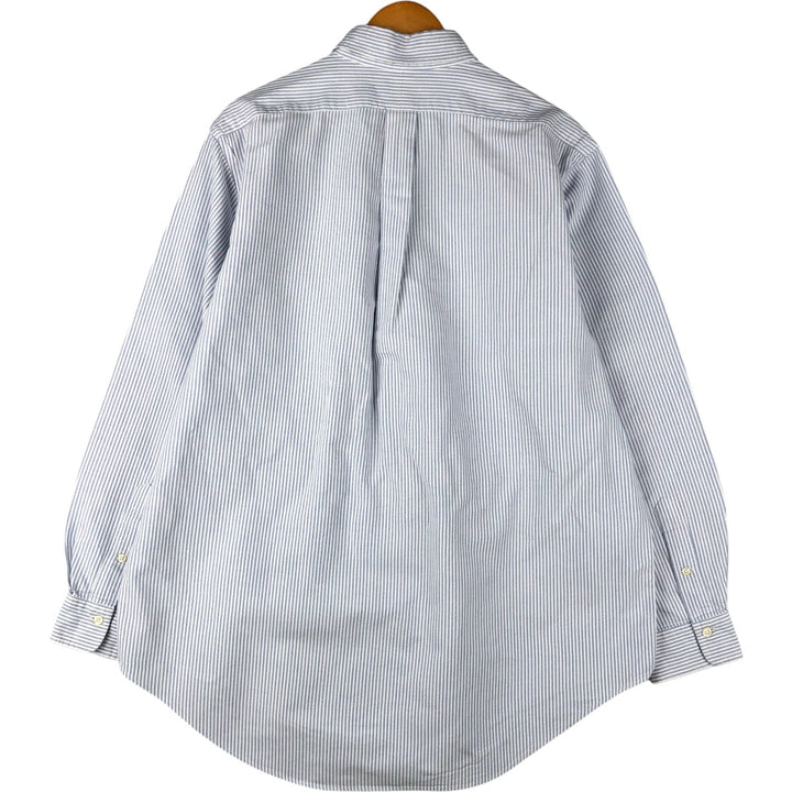 Ralph Lauren long sleeve button down striped shirt, men's XL size cotton white type Vintage Second Hand