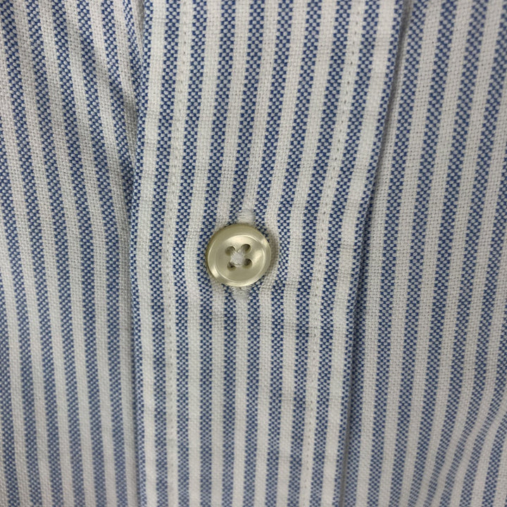 Ralph Lauren long sleeve button down striped shirt, men's XL size cotton white type Vintage Second Hand