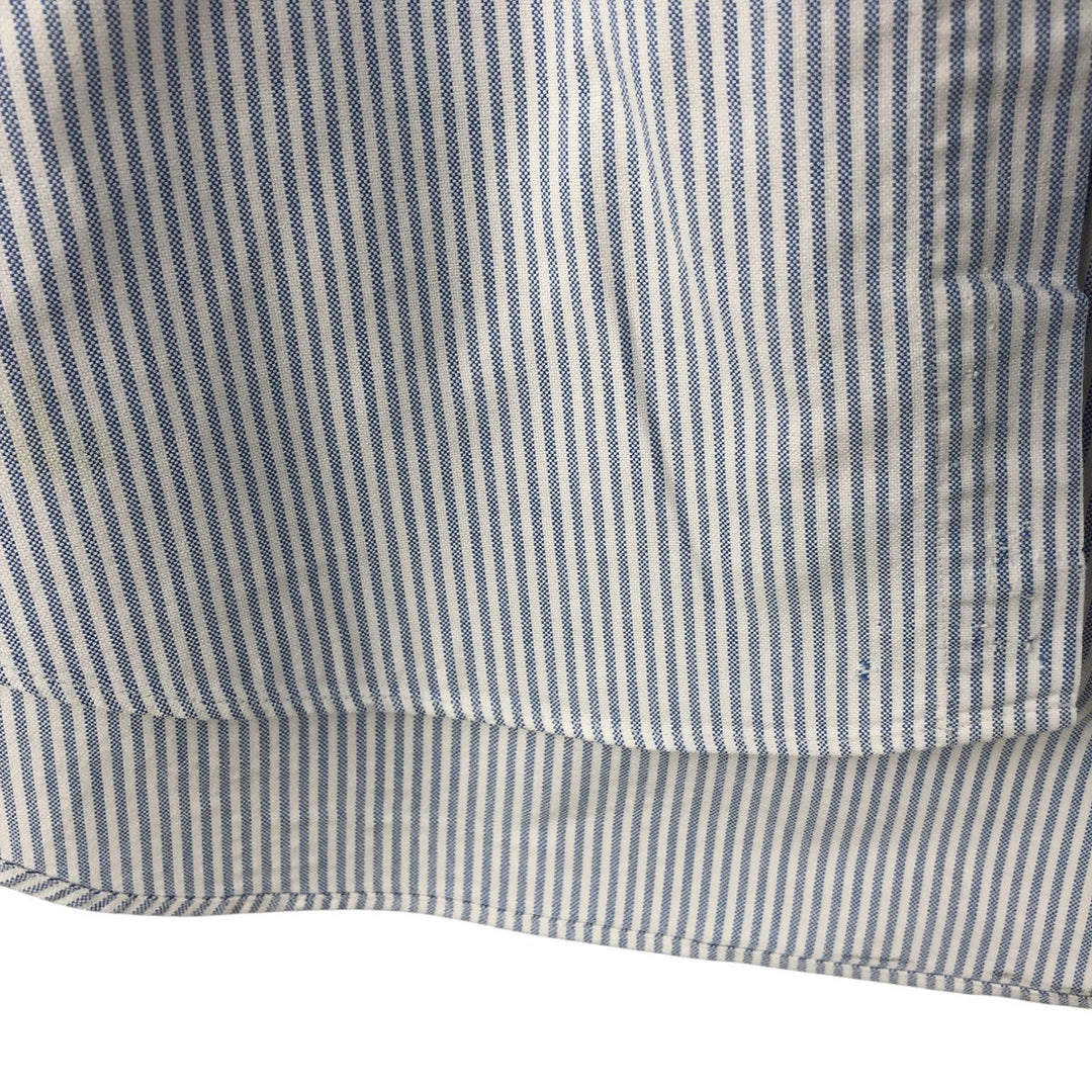 Ralph Lauren long sleeve button down striped shirt, men's XL size cotton white type Vintage Second Hand