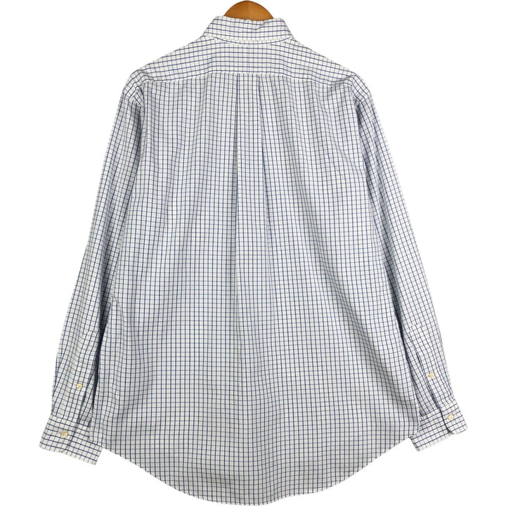 Ralph Lauren YARMOUTH Long Sleeve Button-Down Check Shirt, Men's Size M cotton white type Vintage Second Hand