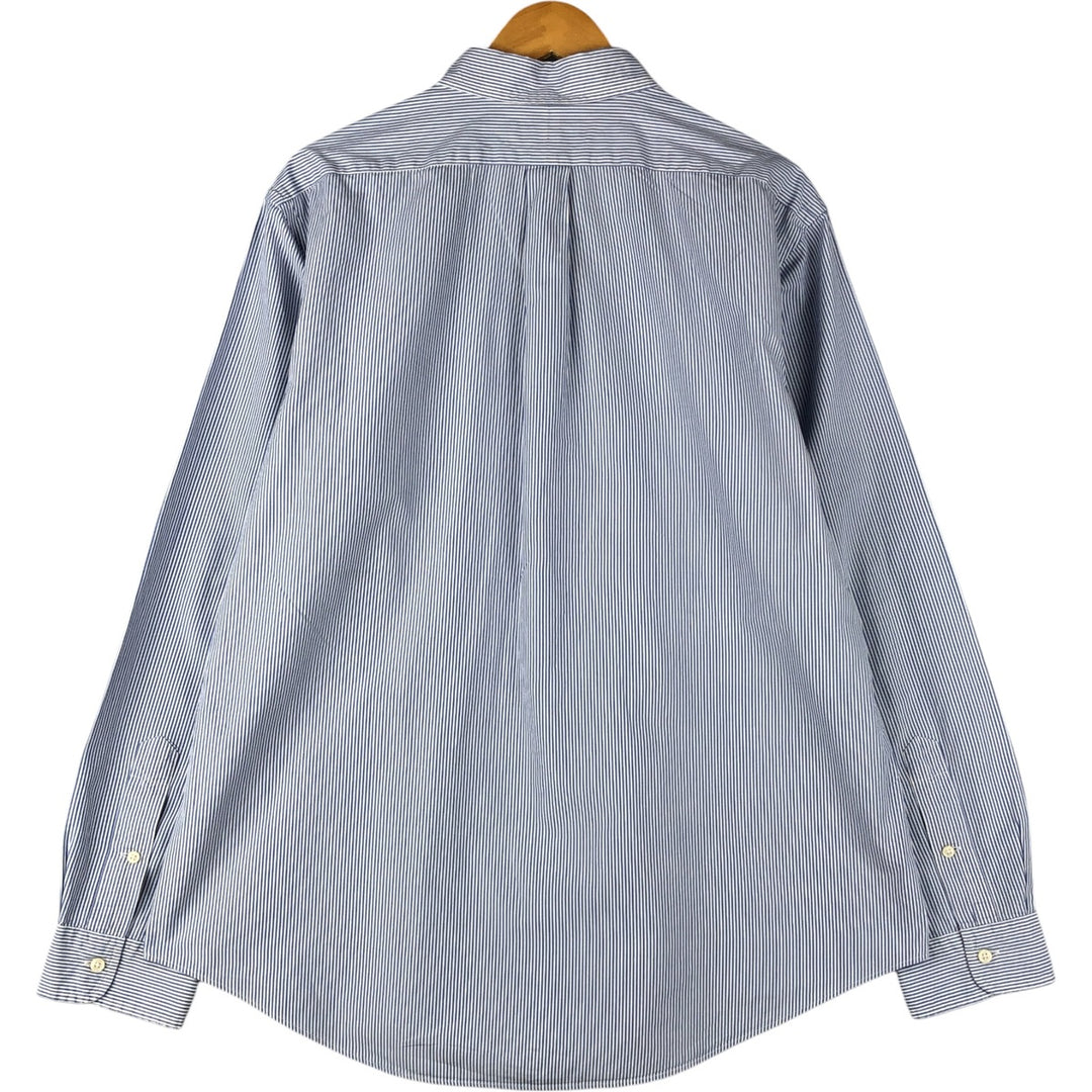 Ralph Lauren CUSTOM FIT long sleeve button down striped shirt men's XL size cotton white type Vintage Second Hand
